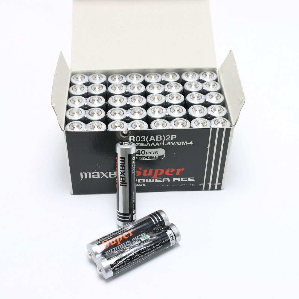 Hộp 40 Viên Pin AA Maxell 2A  carbon Siêu Bền R6P  Maxell Super Power Ace