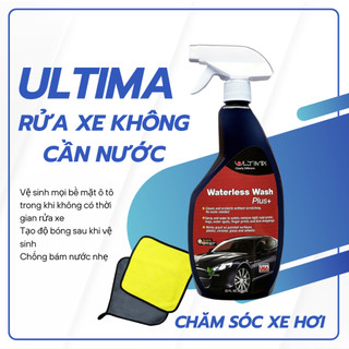 Xịt nano dẻo Ultima vệ sinh kính ô tô phủ bóng sơn xe chống bám nước kính xe 650ml tặng khăn lau