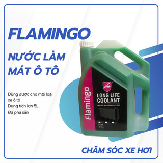 Nước làm mát động cơ ô tô màu xanh Flamingo F078 5 lít màu Xanh/Đỏ, giải nhiệt cho động cơ, xe hoạt động tốt