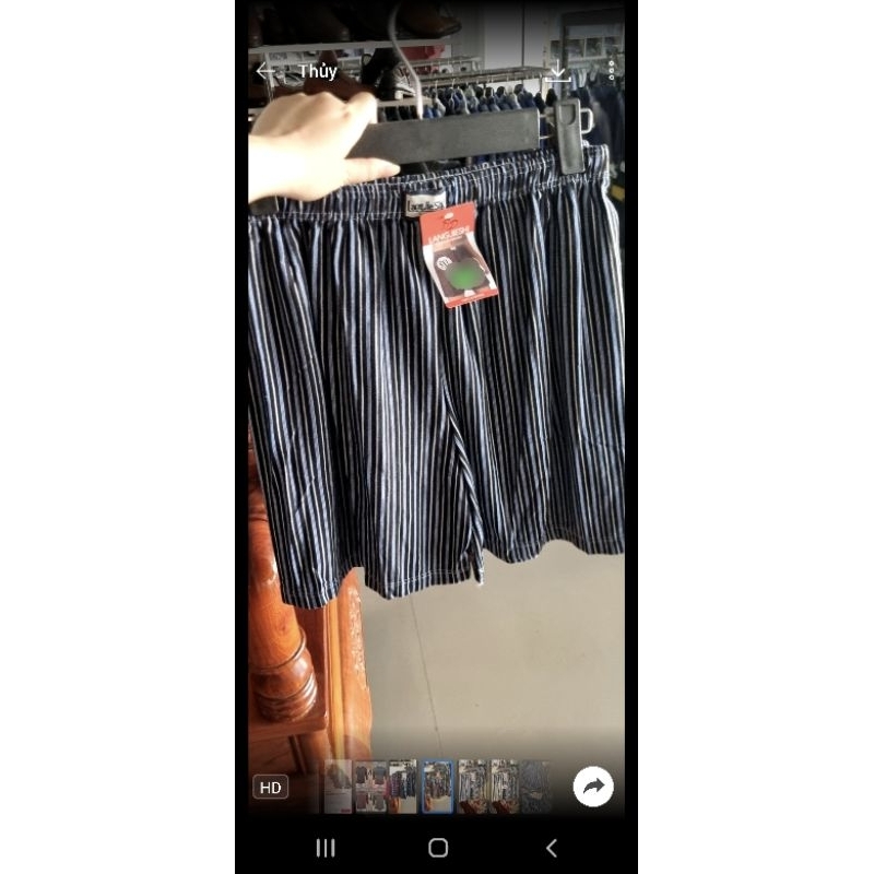 Quần Đùi kẻ sọc cotton 100% mềm mát thoải mái