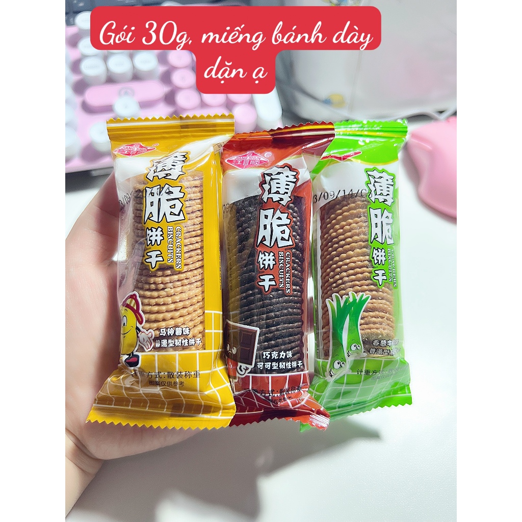Bánh quy đồng tiền gói 30g mix vị siêu ngon