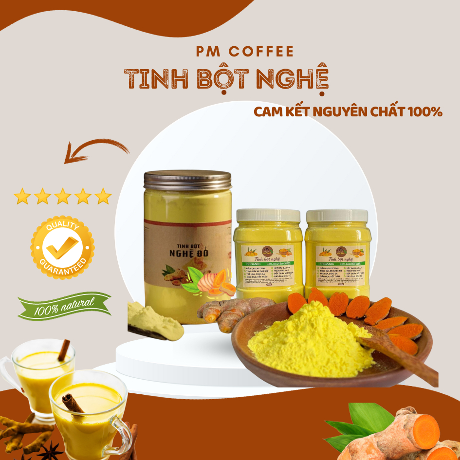 Tinh Bột Nghệ Organic PM- Nguyên Liệu Organic, Không Phụ Gia, Làm Thủ Công