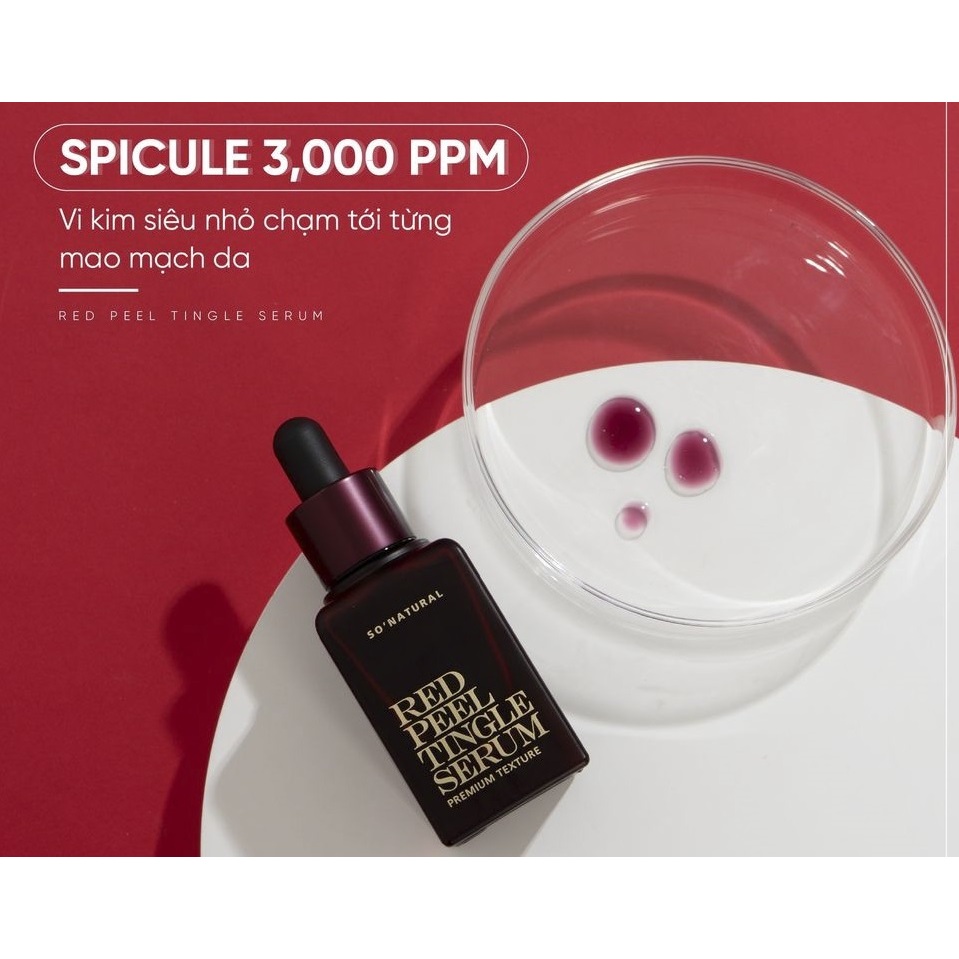 Tinh chất Red Peel Tingle Premium Serum tái tạo da sinh học mờ thâm trắng da So Natural 20ml