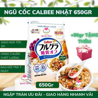 [HSD 29/3/2024] Ngũ cốc Calbee ăn kiêng giảm cân Nhật Bản mix hoa quả trái cây sữa chua dùng ăn sáng - GÓI TRẮNG 650g