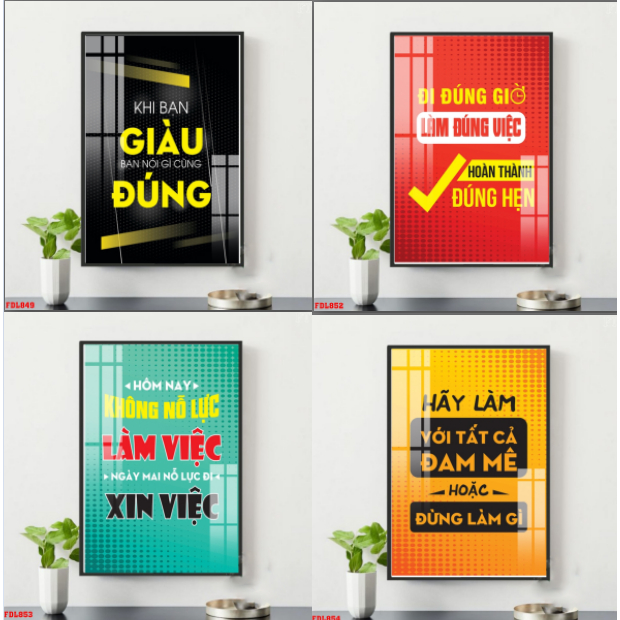 TRANH SLOGAN VĂN PHÒNG HIỆN ĐẠI, TRANH TRANG TRÍ ĐỘNG LỰC VĂN PHÒNG - PHONG VẠN PHÁT