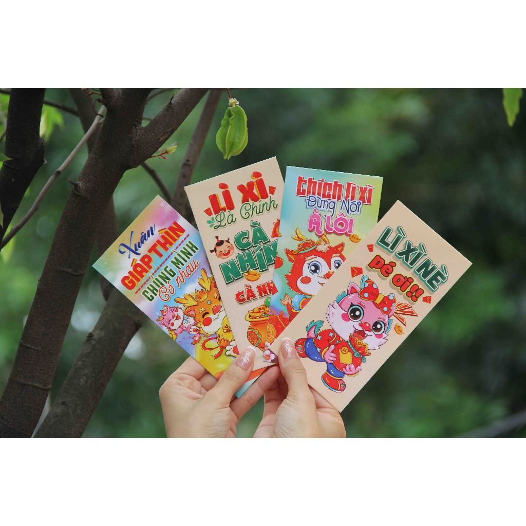 1Bao lì xì 2024 Chúc Tết Lễ Giấy Dày Dặn