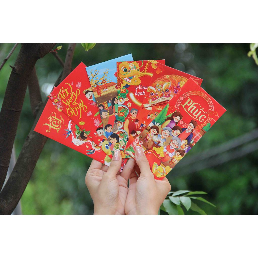 1Bao lì xì 2024 Chúc Tết Lễ Giấy Dày Dặn
