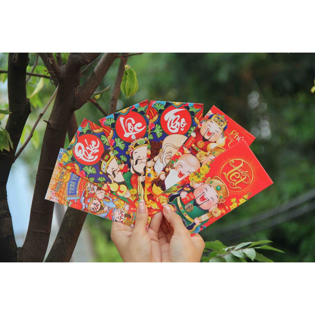 1Bao lì xì 2024 Chúc Tết Lễ Giấy Dày Dặn