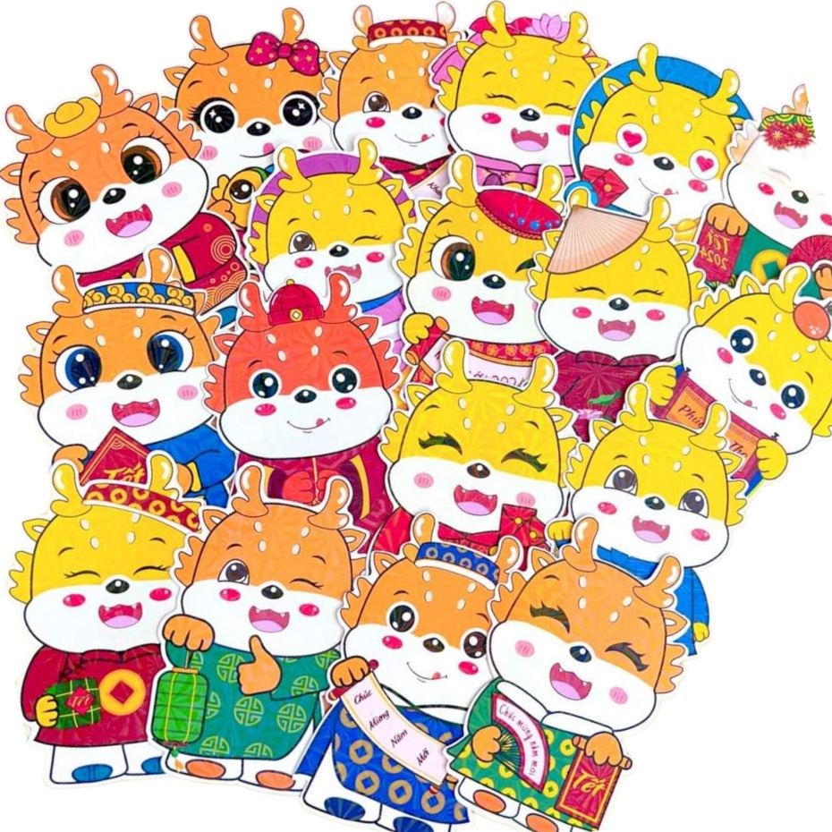 Combo 10 bao lì xì chibi 3D