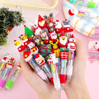 Bút bi bấm 4 ngòi NOEL_ Bút bi giáng sinh giá rẻ_quà noel cho học sinh