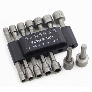 Bộ 14 khẩu tuýt vặn ốc lục giác bằng máy khoan, đầu chụp, đầu bắn bulong bộ 9, 14 đầu chui lục giác