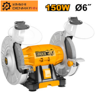 Máy mài đá 2 đầu,INGCO BG61502 công suất 150W, đá mài 150mm
