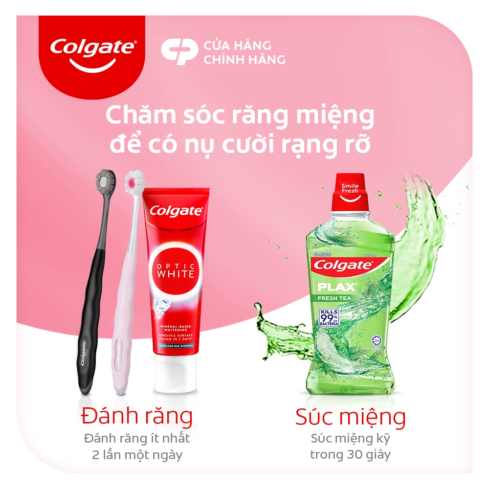 Bộ 2 Bàn chải Colgate Cushion Clean Twin Charcoal lông chải kháng khuẩn