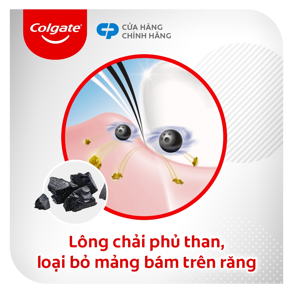 Bộ 9 Bàn chải Colgate Slimsoft Between Charcoal lông chải mềm mảnh xen sợi phủ than hoạt tính