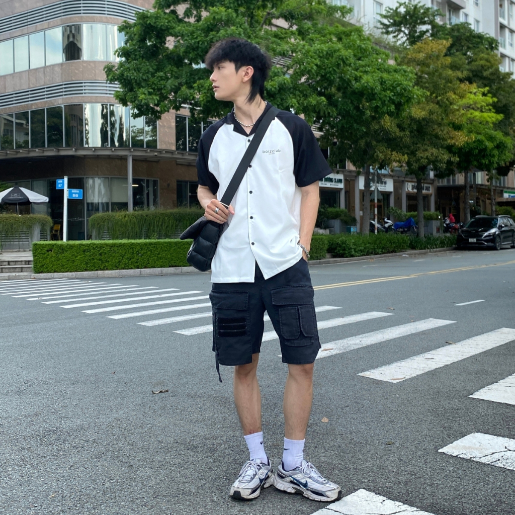 Áo sơ mi tay ngắn LocalBrand Boizclub tay raglan form unisex