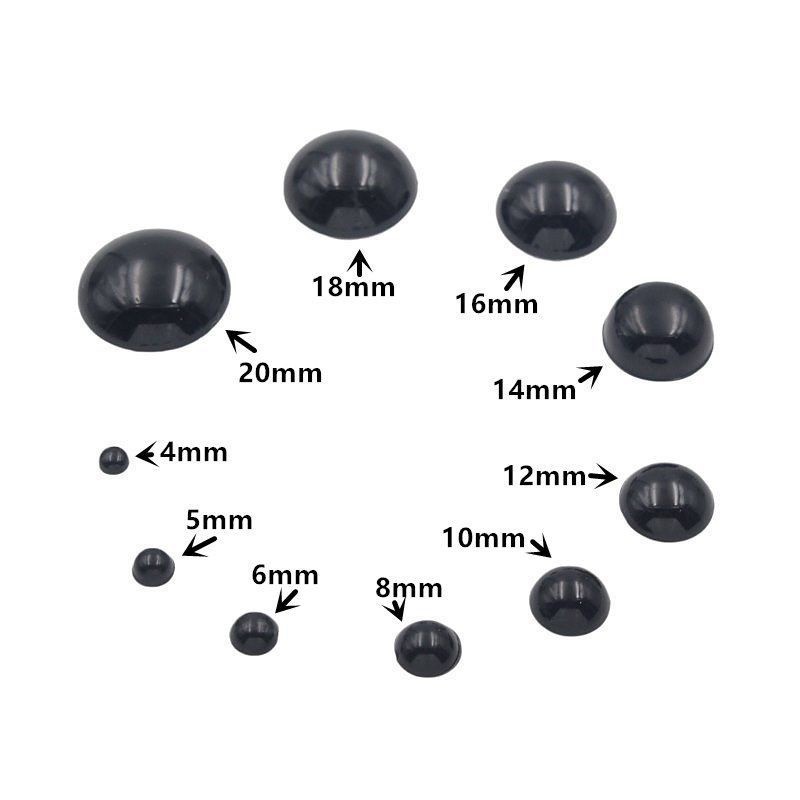 Mắt Dán Thú Màu Đen nhiều size