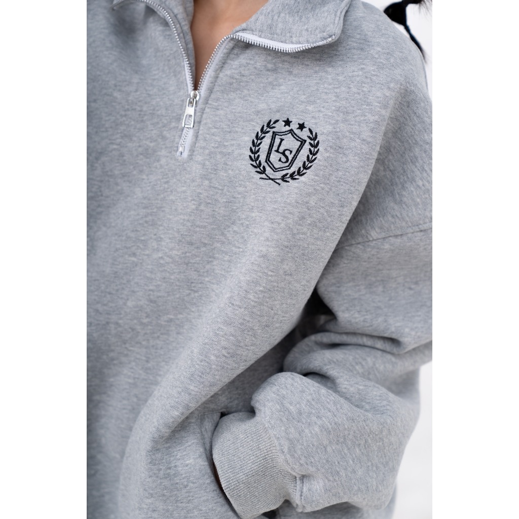 Áo nỉ sweatshirt cổ polo thêu ngực Lolliemade TKP192 LOLLIE STUDIO