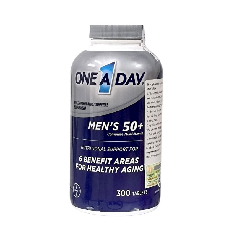 Viên uống Vitamin tổng hợp One A Day Men's 50+ Bayer cho nam giới từ 50 tuổi trở lên hộp 300 viên BeautiMax
