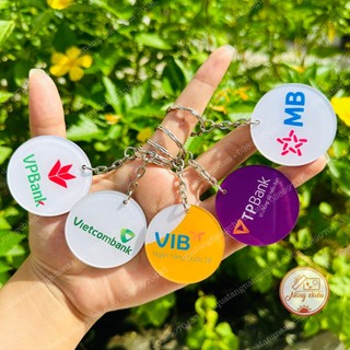Móc khóa logo ngân hàng - Mẫu tất cả các logo ngân hàng phổ biến - Móc khóa tặng quảng bá thương hiệu, tặng khách hàng