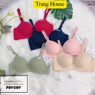 Áo lót đúc su không gọng đệm dày viền sóng, quả chéo lông vũ đệm dày ôm ngực TRANG HOUSE