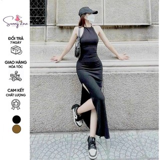 Đầm body yếm xẻ tà (SN137)