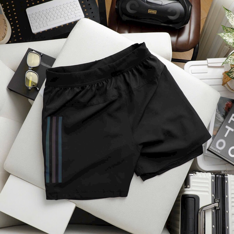 Quần Đùi Short Gym Nam 2 Lớp Form Ngắn