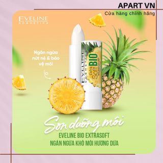 Son dưỡng Eveline Extrasoft Bio ngăn khô môi hương Dứa 4g