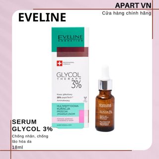 Tinh chất Eveline Glycol Therapy 3% chống nhăn da 18ML