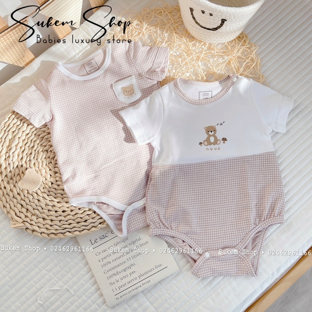 Set 2 Bodysuit Cộc Tay Nous Premium 2023