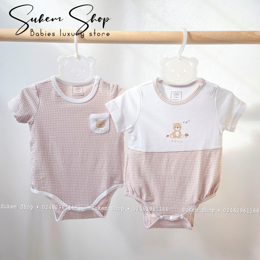 Set 2 Bodysuit Cộc Tay Nous Premium 2023