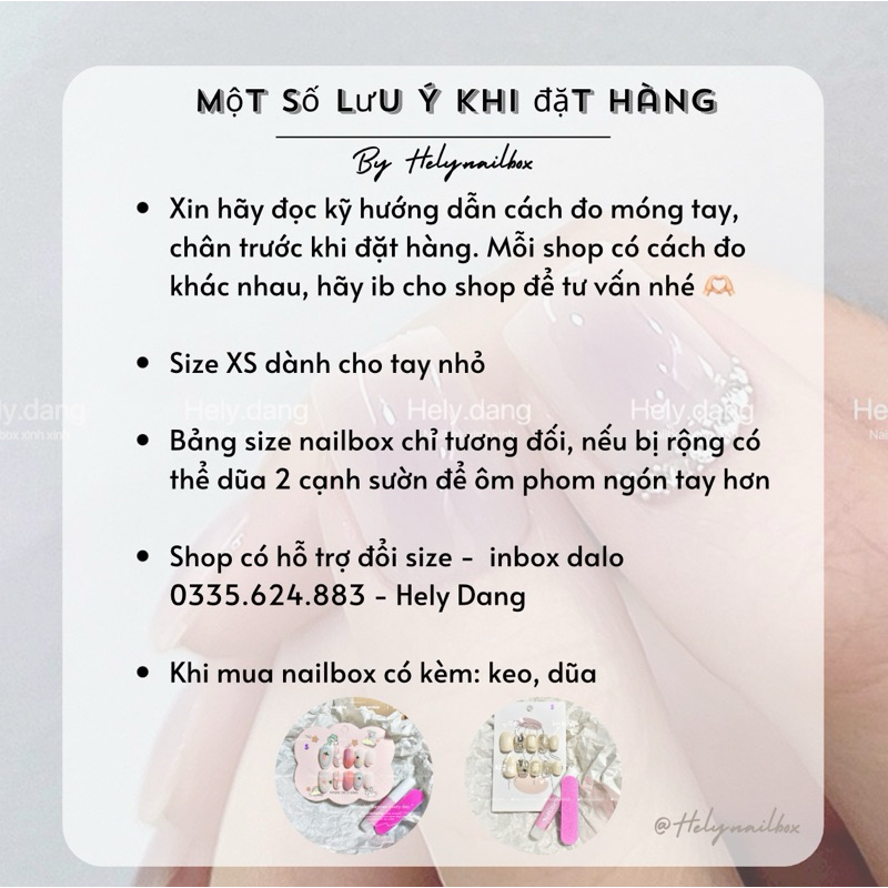 Nailbox Hely.Dang - Móng tay giả ánh kim vàng, bạc, nhũ tông lạnh dành cho da ngăm