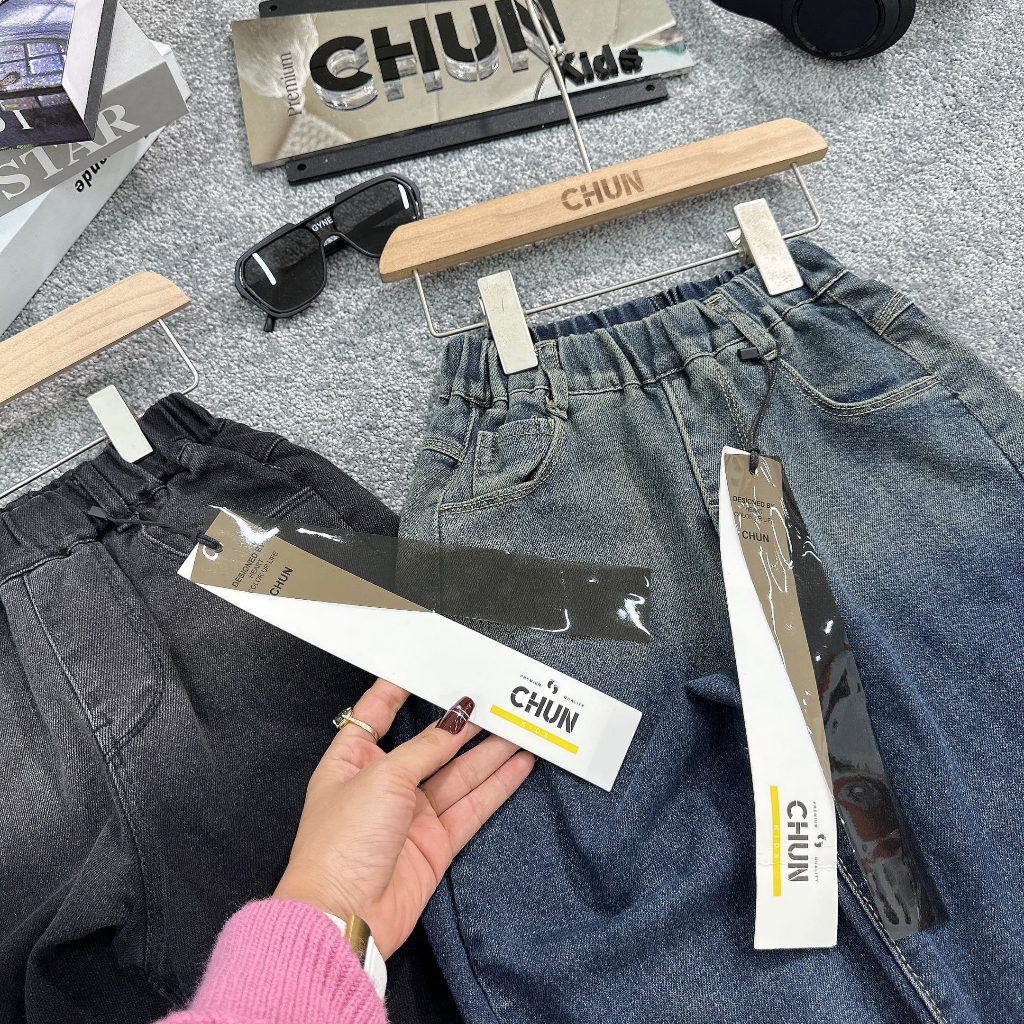 QJ148 - QUẦN jean đại CHUN ombre túi sau C - LOVE PARIS - 901 cho Bé