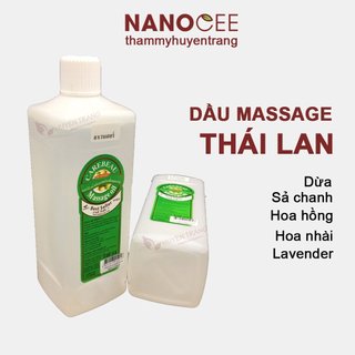 Dầu massage thái lan mát xa trơn tay, mùi thơm tự nhiên: dầu dừa, oải hương, hoa hồng, hoa nhài