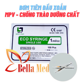 Bơm kim tiêm MPV xilanh đầu xoắn Luer-Lock tiết kiệm tinh chất tiêm prp chống trào dưỡng chất
