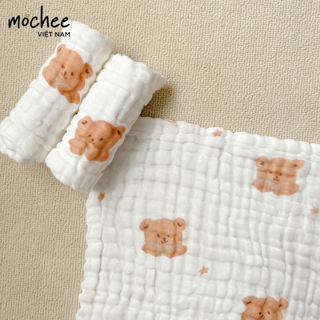 Mochee - Khăn đa năng Mochee xô - gấu - 105*105cm - KDN15000101