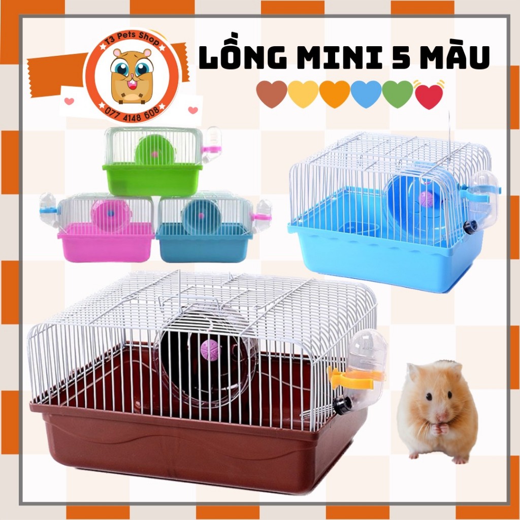 lồng mini 5 màu để xách đi hoặc nuôi đẻ hamster