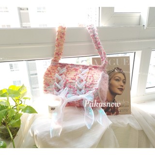 Cinta crochet bag 🌷 Túi CINTA đeo chéo móc len màu hồng ngọt ngào diện tết