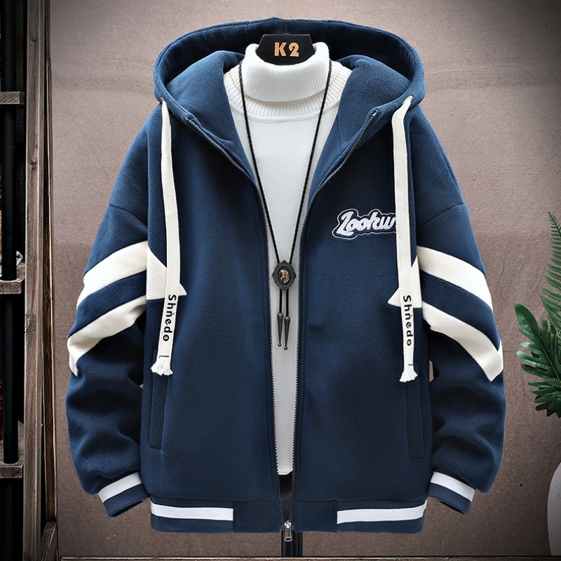 Áo Khoác Nỉ Nam Dài Tay Cổ Trùm Họa Tiết In Chữ Form Rộng Phong Cách Hàn Quốc Thời Trang Zenkonu AO KHOAC NAM 052