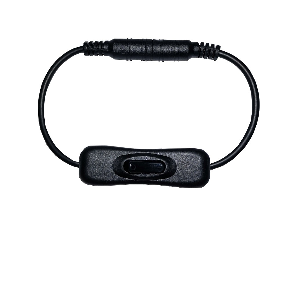 Dây Jack DC 5.5x2.1mm đực cái có công tắc màu đen