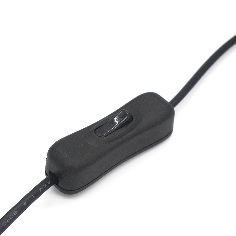 Dây Jack DC 5.5x2.1mm đực cái có công tắc màu đen