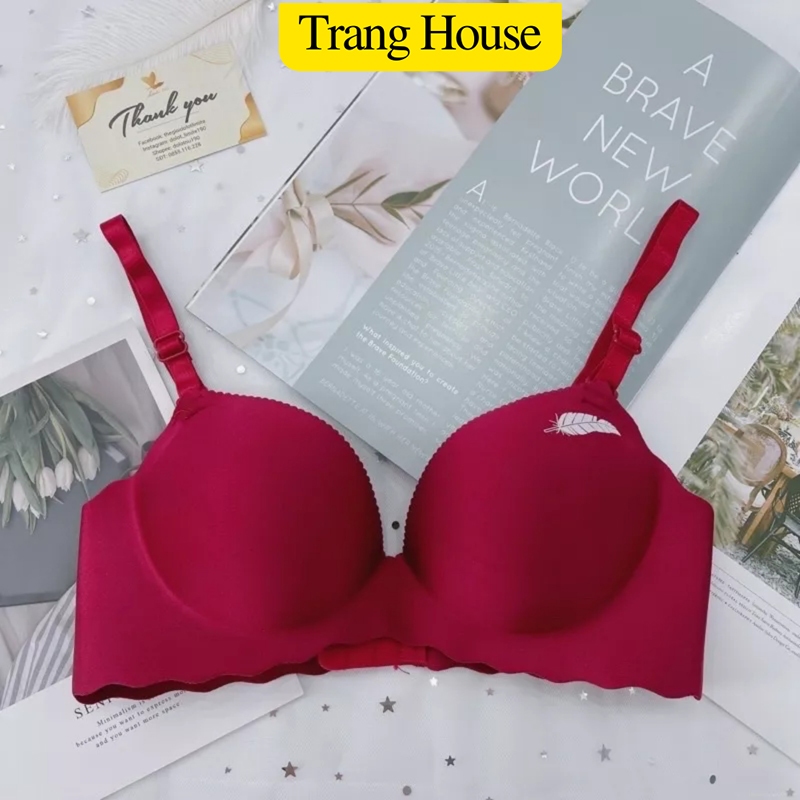 ÁO LÓT ĐÚC KHÔNG GỌNG ĐỆM BÀN TAY ĐẨY NGỰC HÌNH LÔNG VŨ TRANG HOUSE