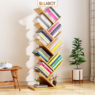 Kệ sách hình cây 9 tầng, kệ sách để sàn decor bàn làm việc thương hiệu Larot- LP03