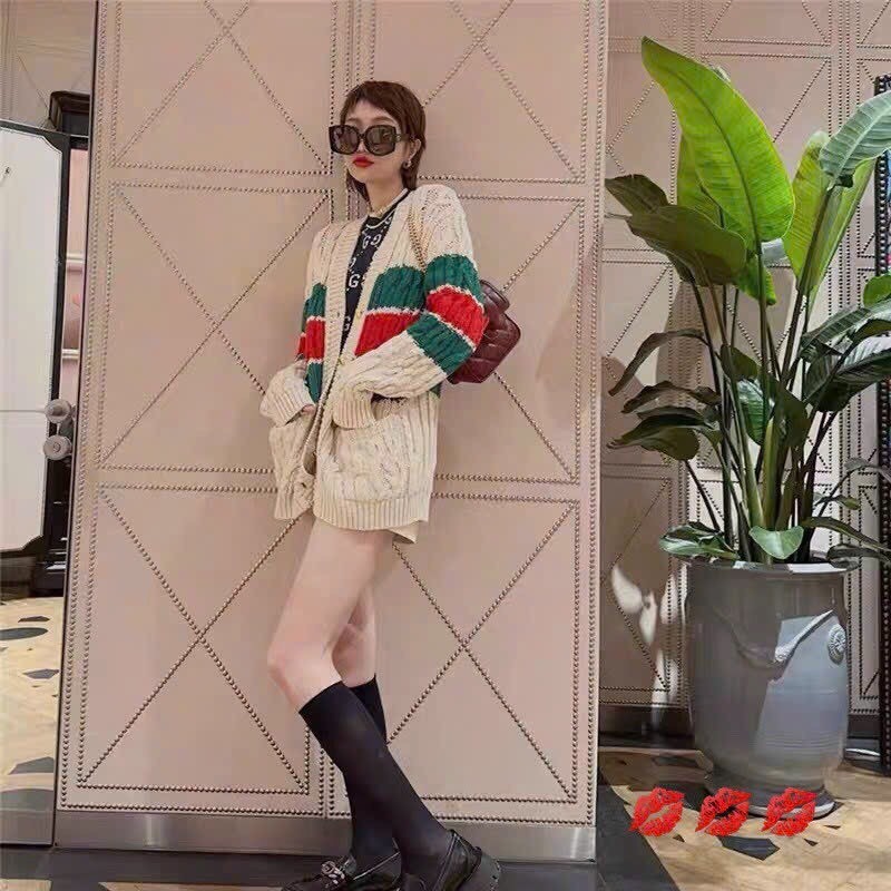 Áo khoác, áo cardigan gúccí bản cao cấp họa tiết thêu nam nữ