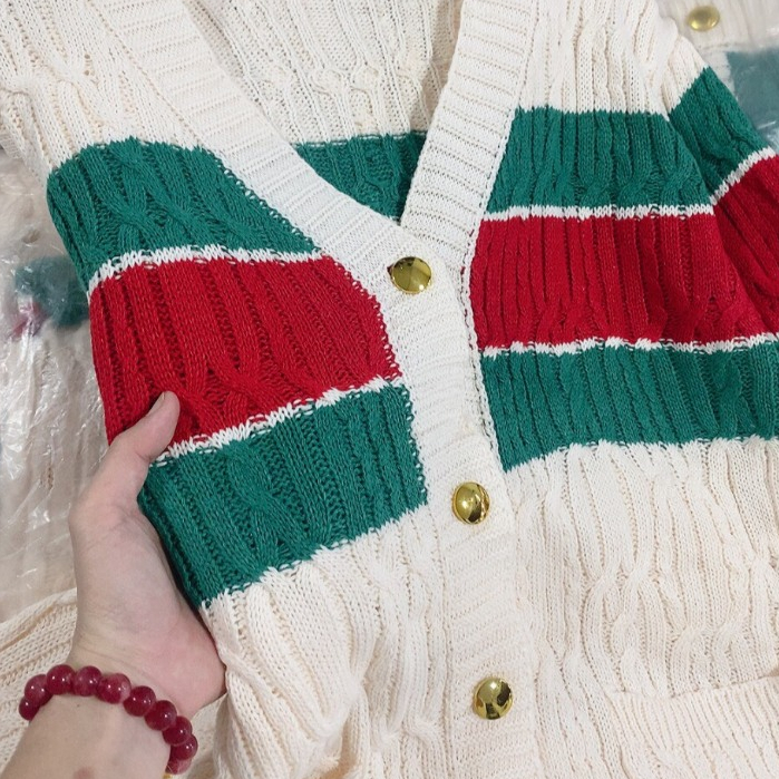 Áo khoác, áo cardigan gúccí bản cao cấp họa tiết thêu nam nữ