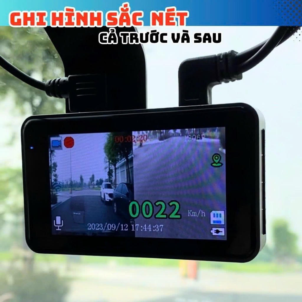 Camera hành trình ô tô K10 Pro,Full HD 1080p kết nối điện thoại,ghi hình trước sau .Bảo hành 1 đổi 1trong 1năm