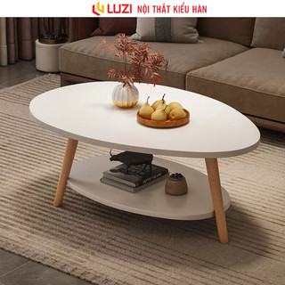 Bàn trà sofa 2 tầng decor kiểu hàn gỗ mdf phủ melamin Luzi - gp56