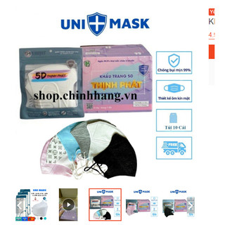 Combo thùng 100 chiếc khẩu trang 5d thịnh phát 3 lớp kháng khuẩ