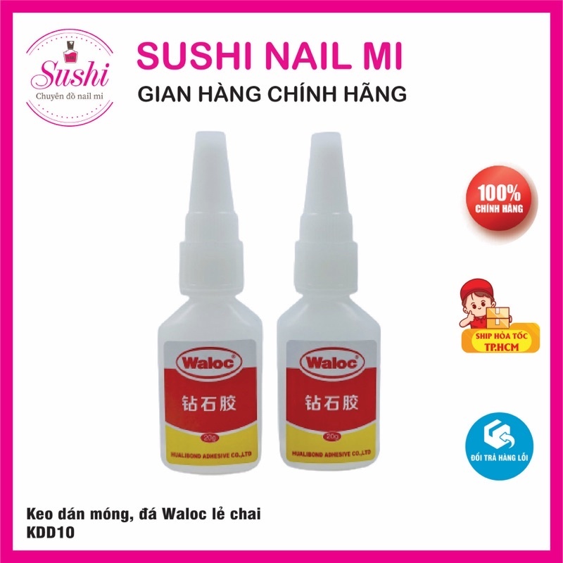 Keo bê tông dán móng, đính đá Waloc đa năng chuyên dụng cho dân làm móng - Sushi nail mi