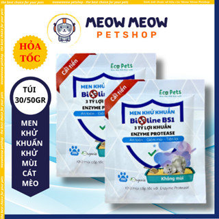 Bột men khử mùi cát vệ sinh mèo ECOPET. Bột khử mùi cát mèo, khử mùi diệt khuẩn giảm mùi hôi phòng.