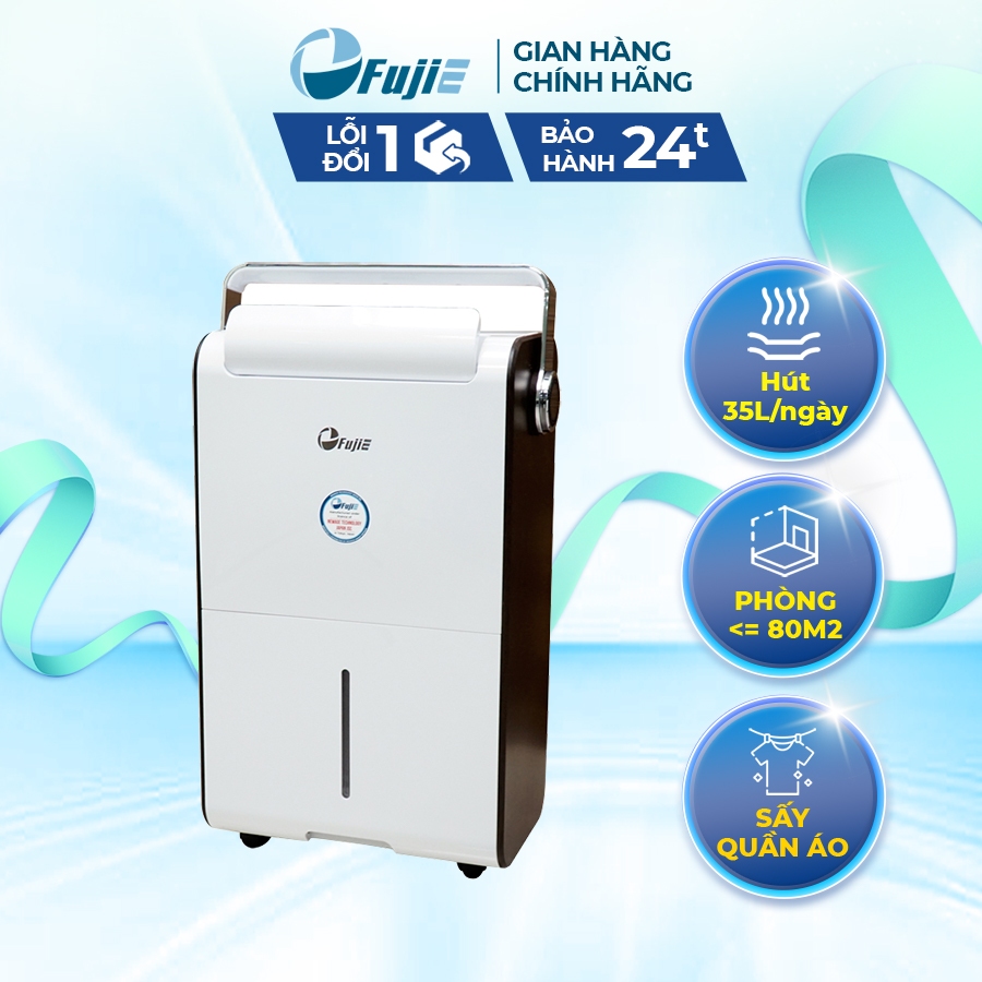 Máy hút ẩm thông minh FujiE HM-930EC công suất hút ẩm lớn 35L/ngày, sấy quần áo, công nghệ Nhật Bản bảo hành 2 năm